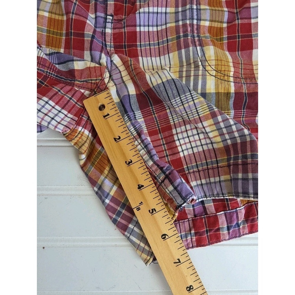 Eddie Bauer Shorts Women 12 Mercer Fit Plaid Chino Casual Multicolor PREPPY - Picture 7 of 9